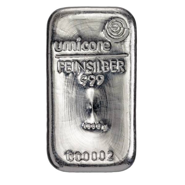 1 kilo Umicore Silver Bar