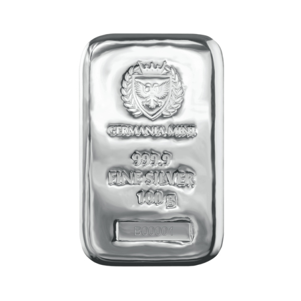 100g Germania Mint Silver Bar