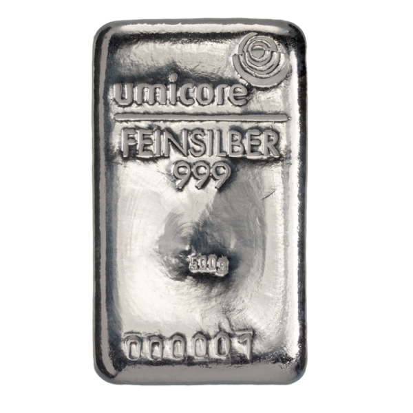500g Umicore Silver Bar