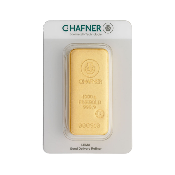 1 kilo C. Hafner Gold Bar