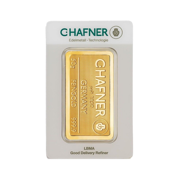 50g C. Hafner Gold Bar