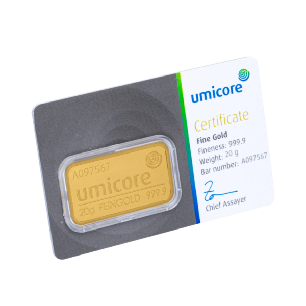 20g Umicore Gold Bar